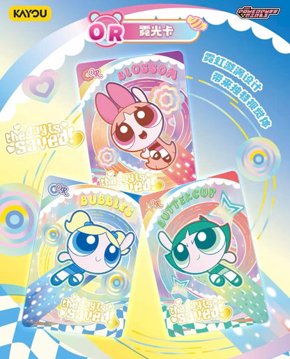 KAYOU, The Powerpuff Girls, Candy Pack Series 1 Collection Cards, 30 Packs Per Box.