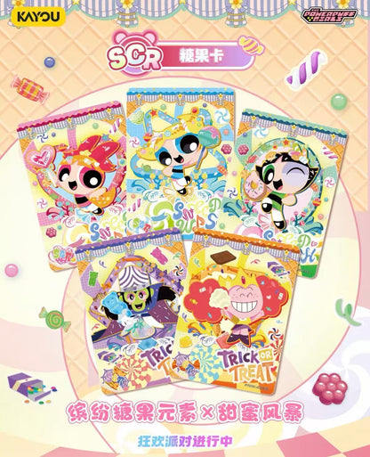 KAYOU, The Powerpuff Girls, Candy Pack Series 1 Collection Cards, 30 Packs Per Box.