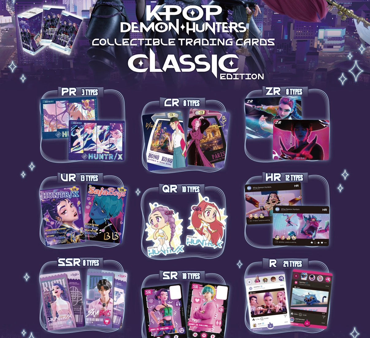 K-POP DEMON HUNTERS, Classic Edition, Collection Trading Cards, 18 Packs Per Box, KP-JD-001-APAC.