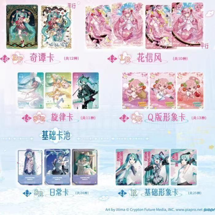 KAYOU-Hatsune Miku Collectible Cards - First Encounter Pack - Sakura Poem, 18 Packs.